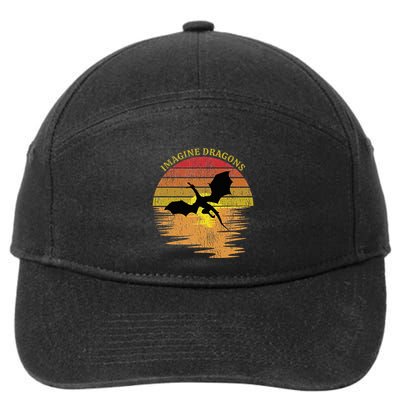 Imagine Magical And Mythical Fantasy Dragons In Sunset 7-Panel Snapback Hat
