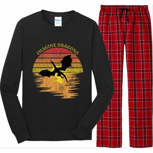 Imagine Magical And Mythical Fantasy Dragons In Sunset Long Sleeve Pajama Set