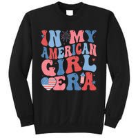 In My American Girl Era Retro 4th Of July Fourth Groovy Sweatshirt