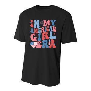 In My American Girl Era Retro 4th Of July Fourth Groovy Youth Performance Sprint T-Shirt