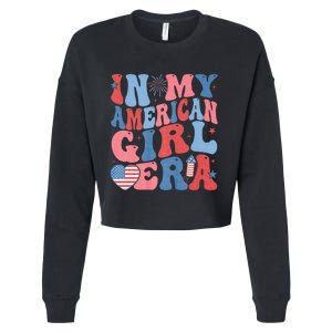 In My American Girl Era Retro 4th Of July Fourth Groovy Cropped Pullover Crew