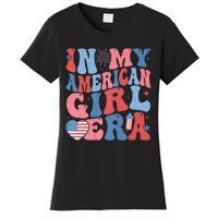 In My American Girl Era Retro 4th Of July Fourth Groovy Women's T-Shirt