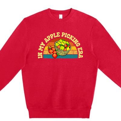 In My Apple Picking Era Apples Harvest Orchard Family Trip Premium Crewneck Sweatshirt