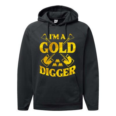 I M A Gold Digger Money Lifestyle Performance Fleece Hoodie