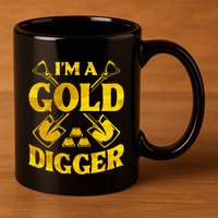 I M A Gold Digger Money Lifestyle 11oz C Handle Ceramic Mug