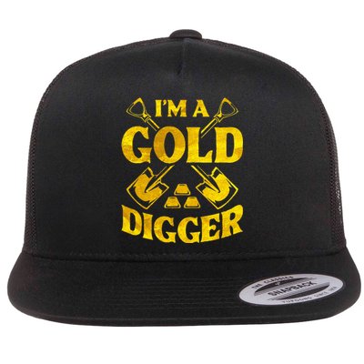 I M A Gold Digger Money Lifestyle Flat Bill Trucker Hat