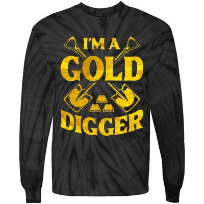 I M A Gold Digger Money Lifestyle Tie-Dye Long Sleeve Shirt