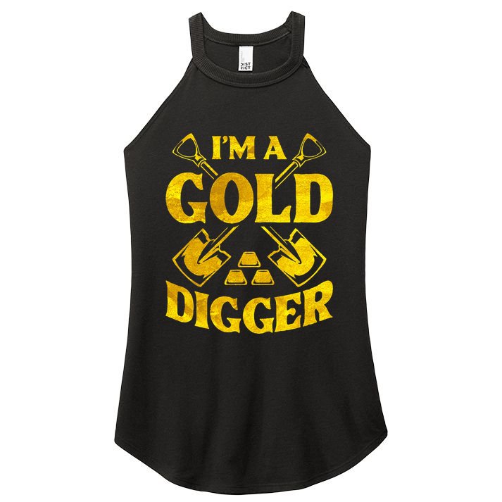 I M A Gold Digger Money Lifestyle Women's Perfect Tri Rocker Tank