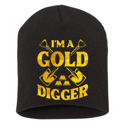 I M A Gold Digger Money Lifestyle Short Acrylic Beanie