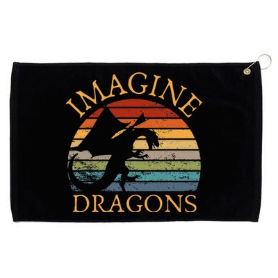 Imagine Magical And Mythical Fantasy Dragons Grommeted Golf Towel