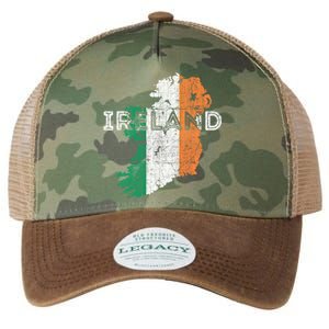 Irish Map And Flag Souvenir Gift Distressed Ireland Cool Gift Legacy Tie Dye Trucker Hat