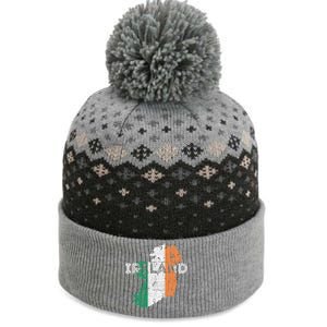 Irish Map And Flag Souvenir Gift Distressed Ireland Cool Gift The Baniff Cuffed Pom Beanie