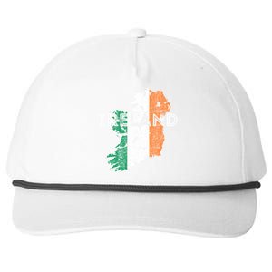 Irish Map And Flag Souvenir Gift Distressed Ireland Cool Gift Snapback Five-Panel Rope Hat