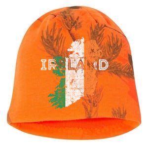 Irish Map And Flag Souvenir Gift Distressed Ireland Cool Gift Kati - Camo Knit Beanie