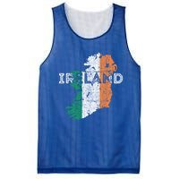 Irish Map And Flag Souvenir Gift Distressed Ireland Cool Gift Mesh Reversible Basketball Jersey Tank