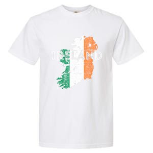 Irish Map And Flag Souvenir Gift Distressed Ireland Cool Gift Garment-Dyed Heavyweight T-Shirt