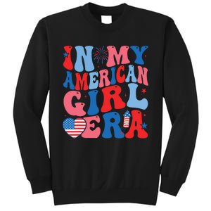 In My American Girl Era Retro 4th Of July Fourth Groovy Sweatshirt