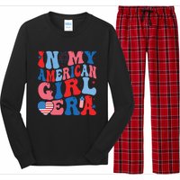 In My American Girl Era Retro 4th Of July Fourth Groovy Long Sleeve Pajama Set