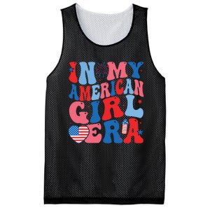 In My American Girl Era Retro 4th Of July Fourth Groovy Mesh Reversible Basketball Jersey Tank