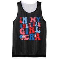 In My American Girl Era Retro 4th Of July Fourth Groovy Mesh Reversible Basketball Jersey Tank