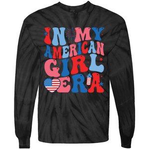 In My American Girl Era Retro 4th Of July Fourth Groovy Tie-Dye Long Sleeve Shirt