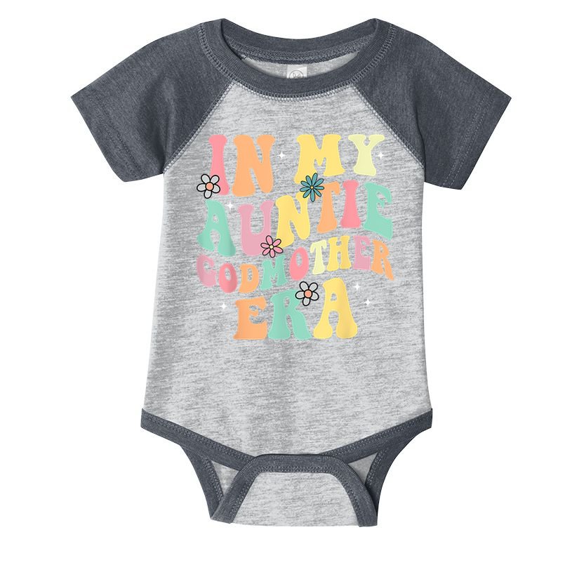 In My Auntie Godmother Era Aunt God Mother Bestie Smile Face Infant Baby Jersey Bodysuit