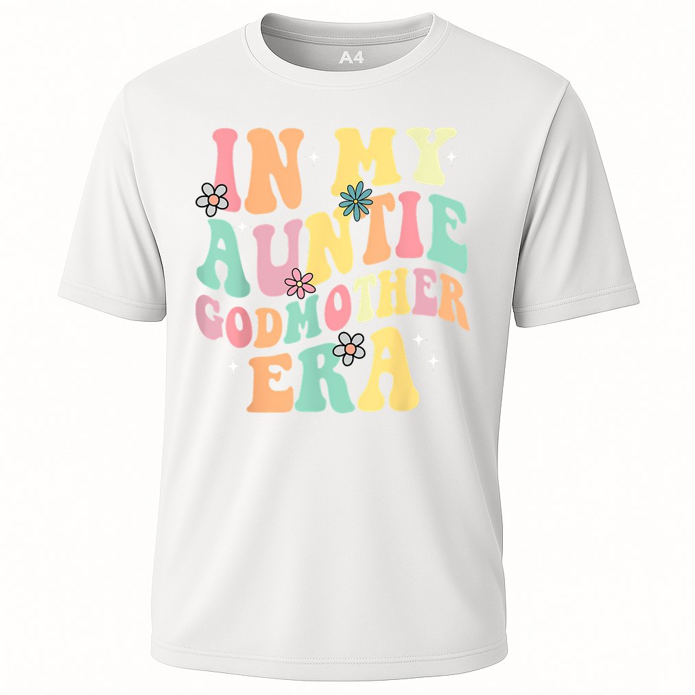 In My Auntie Godmother Era Aunt God Mother Bestie Smile Face Cooling Performance Crew T-Shirt