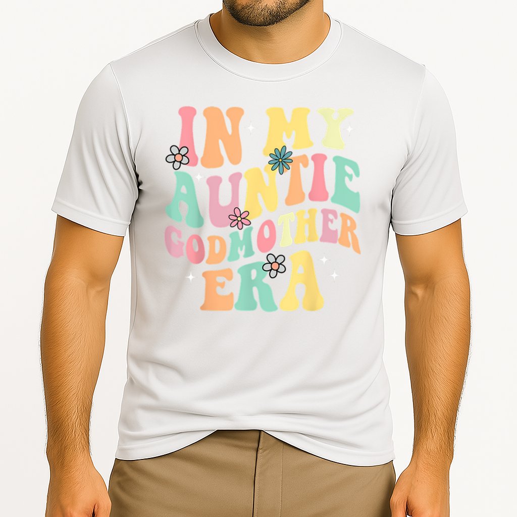 In My Auntie Godmother Era Aunt God Mother Bestie Smile Face Cooling Performance Crew T-Shirt