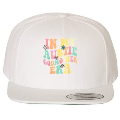 In My Auntie Godmother Era Aunt God Mother Bestie Smile Face Wool Snapback Cap