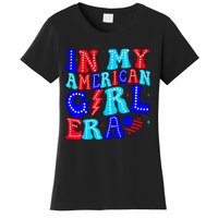 In My American Girl Era Retro 4th Of July Fourth Groovy Women's T-Shirt