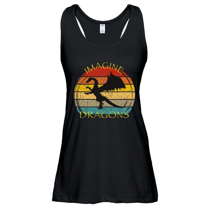 Imagine Magical And Mythical Fantasy Dragons Ii Ladies Essential Flowy Tank