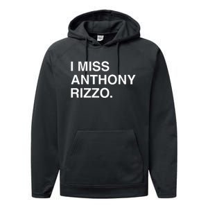 I Miss Anthony Rizzo Performance Fleece Hoodie