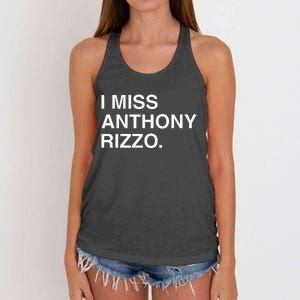 I Miss Anthony Rizzo Women's Knotted Racerback Tank