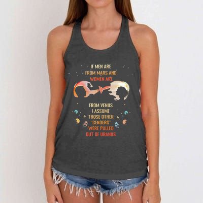 If Men Are From Mars And Women Are From Venus I Assume Those Women's Knotted Racerback Tank