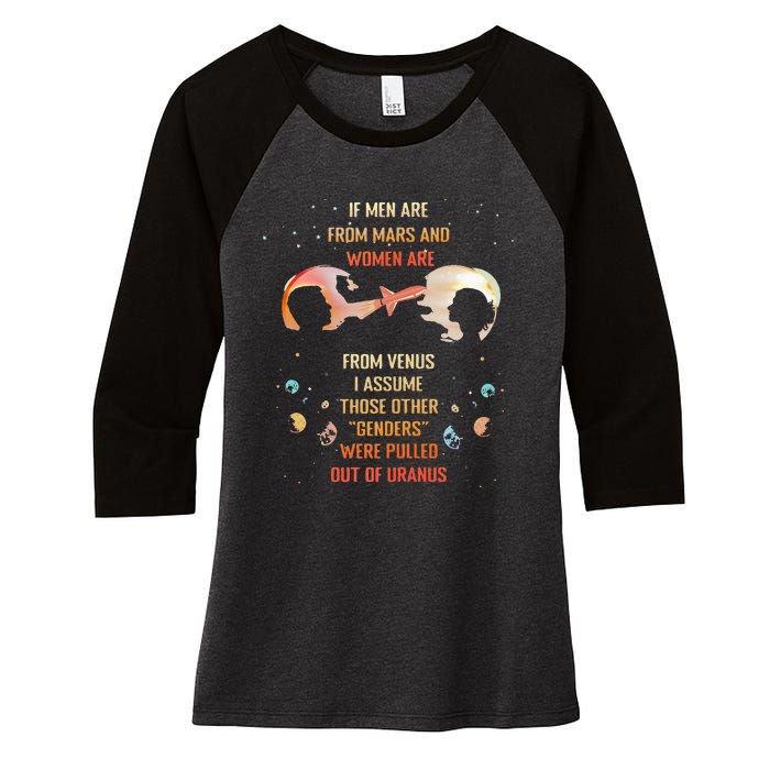 If Men Are From Mars And Women Are From Venus I Assume Those Women's Tri-Blend 3/4-Sleeve Raglan Shirt