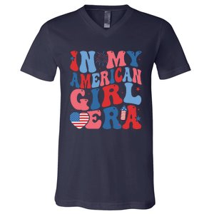 In My Americanera Retro 4th Of July Fourth Groovy V-Neck T-Shirt