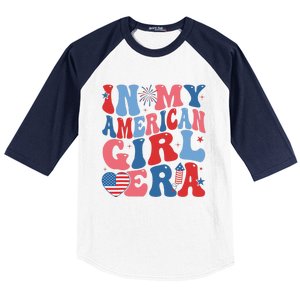 In My Americanera Retro 4th Of July Fourth Groovy Baseball Sleeve Shirt