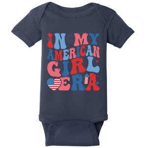 In My Americanera Retro 4th Of July Fourth Groovy Baby Bodysuit