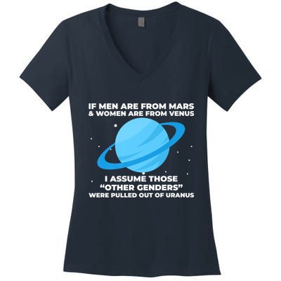 If Men Are From Mars And Women From Venus Out Of Uranus Premium Women's V-Neck T-Shirt