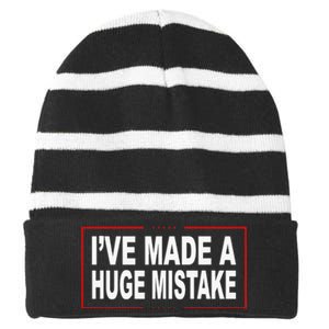 I've Made A Huge Mistake Republican Striped Beanie with Solid Band