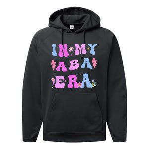 In My Aba Era Retro Applied Behavior Analyst Aba Therapist Performance Fleece Hoodie