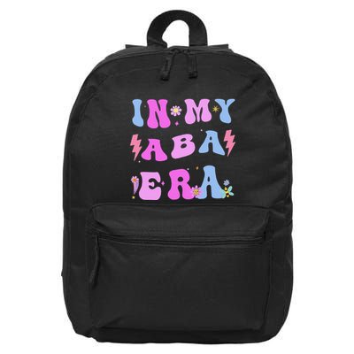 In My Aba Era Retro Applied Behavior Analyst Aba Therapist 16 in Basic Backpack