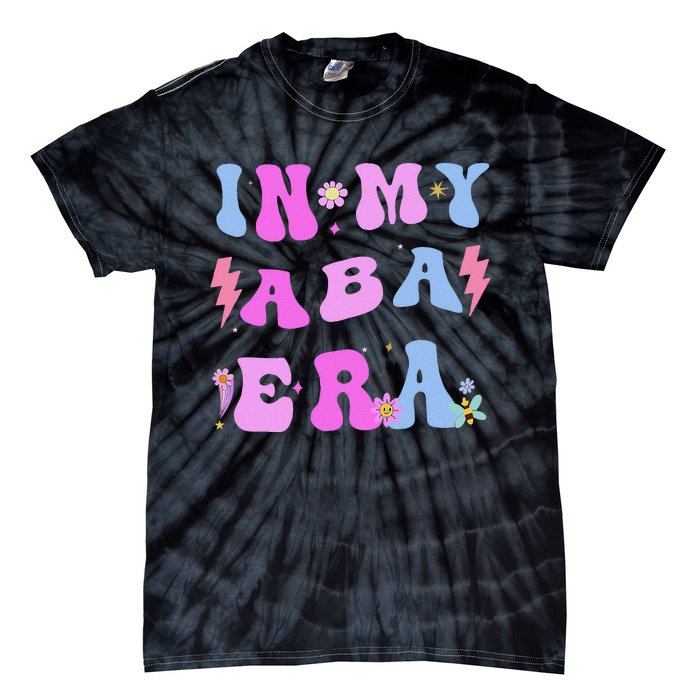 In My Aba Era Retro Applied Behavior Analyst Aba Therapist Tie-Dye T-Shirt