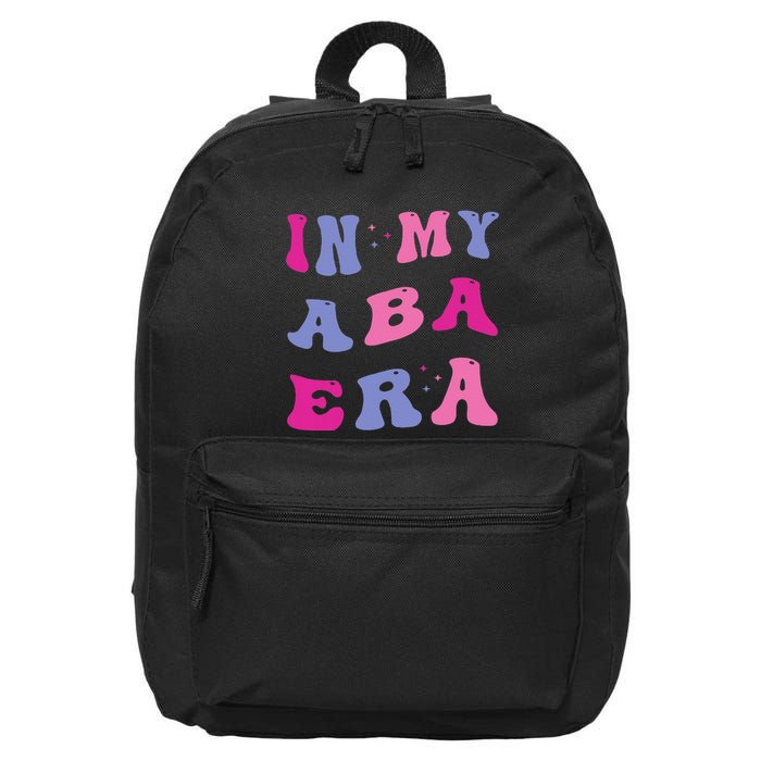 In My Aba Era Retro Applied Behavior Analyst Aba Therapist 16 in Basic Backpack