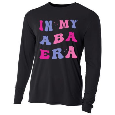 In My Aba Era Retro Applied Behavior Analyst Aba Therapist Cooling Performance Long Sleeve Crew