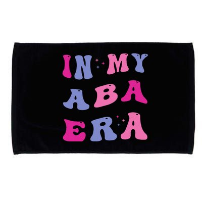 In My Aba Era Retro Applied Behavior Analyst Aba Therapist Microfiber Hand Towel