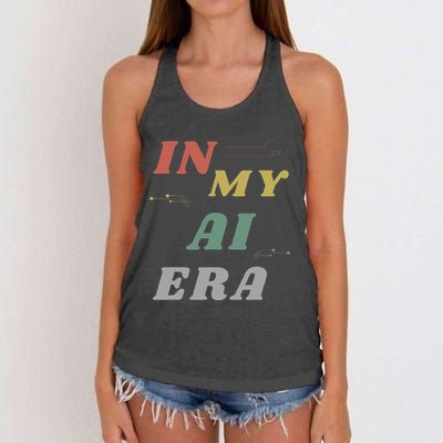 In My Ai Era Artificial Intelligence Network Ai Engineer Era Women's Knotted Racerback Tank