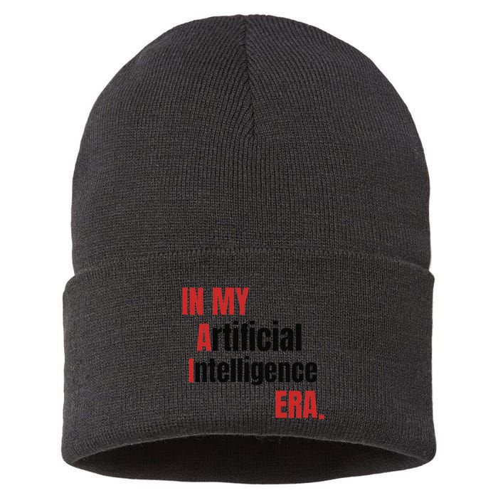 In My Artificial Intelligence Era It Network Ai Engineer Era Sustainable Knit Beanie
