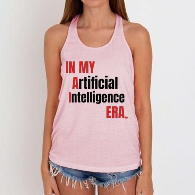 In My Artificial Intelligence Era It Network Ai Engineer Era Women's Knotted Racerback Tank