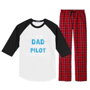 I M A Dad And A Pilot Airplane Aviation Pilot Dads Gift Raglan Sleeve Pajama Set